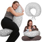 Nursing Pillow, Versatile Plus Size Positioning Pillow, Pregnancy Pillow for Baby and Adults, Side Sleeper Pillow with Washable