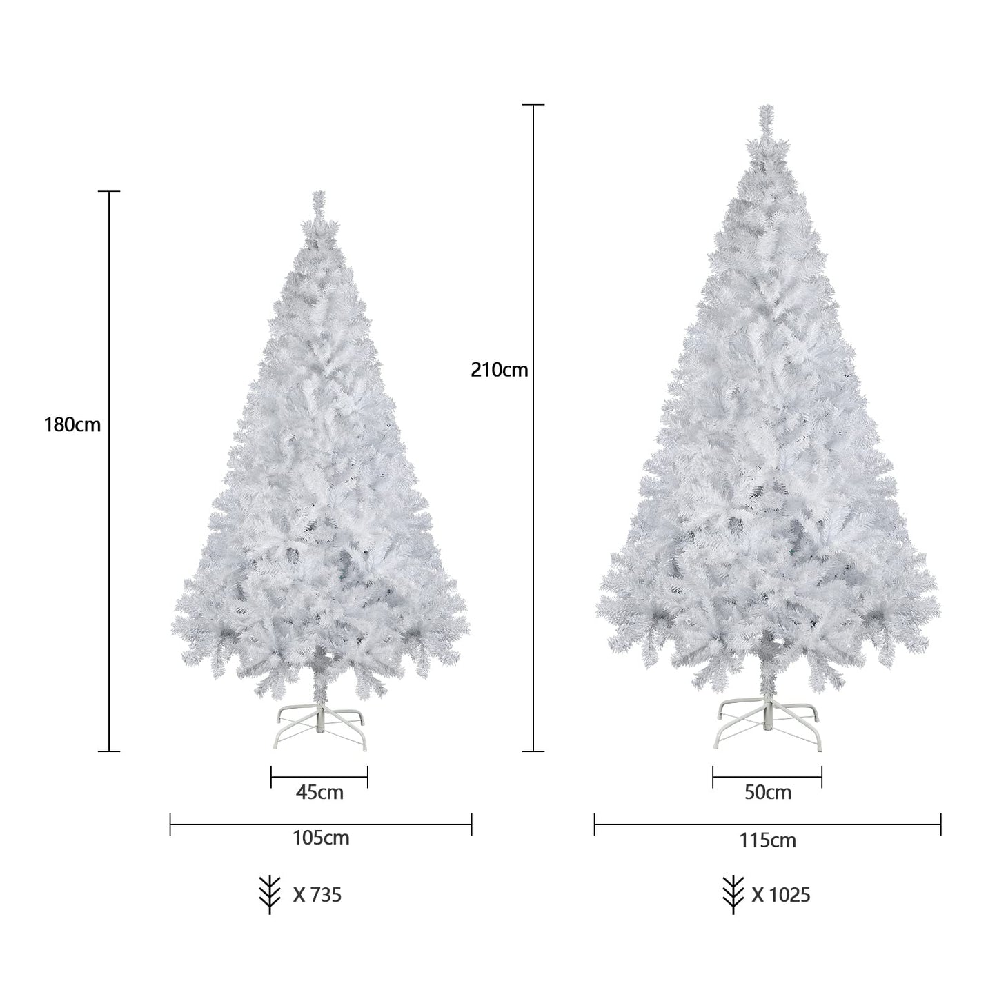 SALCAR Artificial Christmas tree, 60 cm - 270 cm