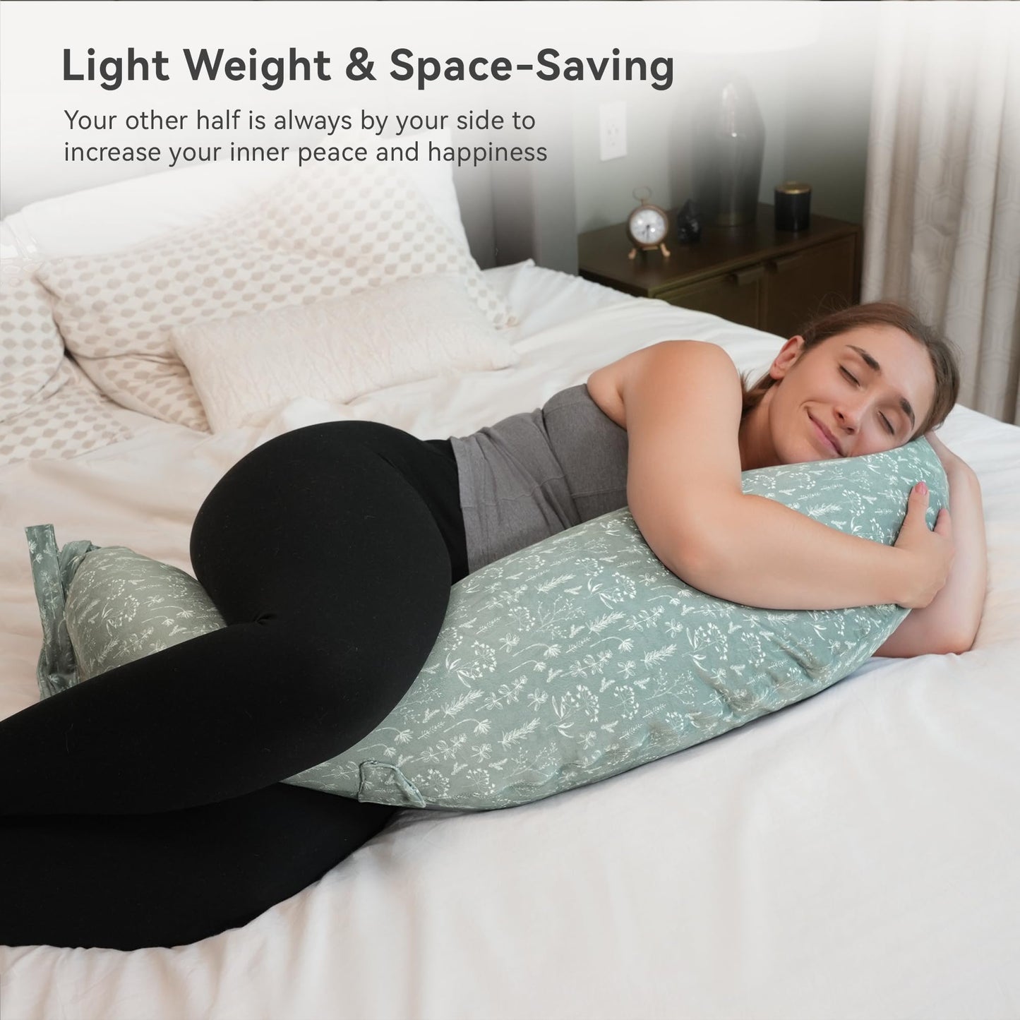 Nursing Pillow, Versatile Plus Size Positioning Pillow, Pregnancy Pillow for Baby and Adults, Side Sleeper Pillow with Washable