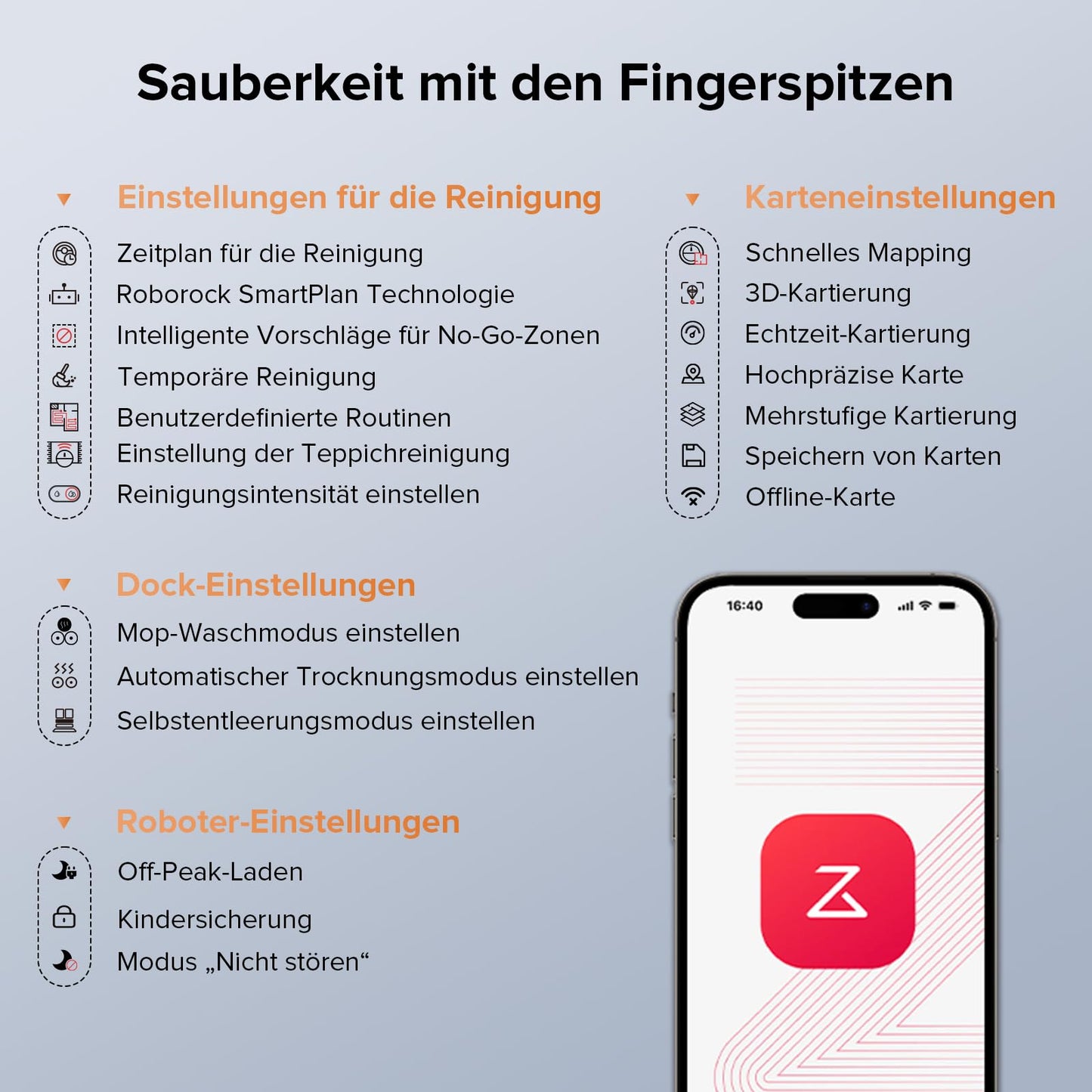 roborock Qrevo Edge Robot Vacuum Cleaner with Mop Function, Edge Cleaning, Heatable Mop, 75°C Hot Water