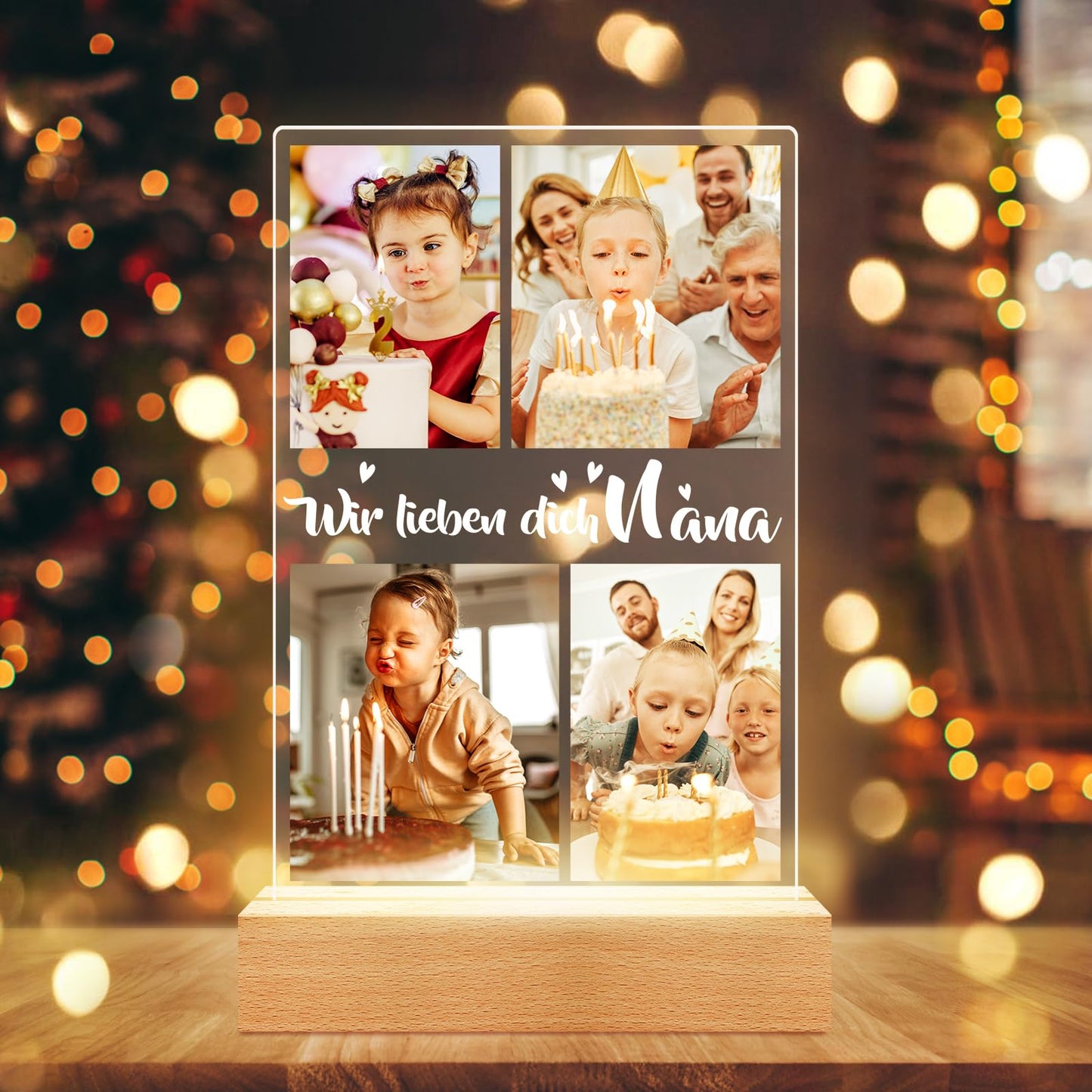 Personalised Christmas Gifts for Women & Men, Personalised Picture Frame with Photo, Photo Gifts Personalised for Him Her, Personalised Gifts