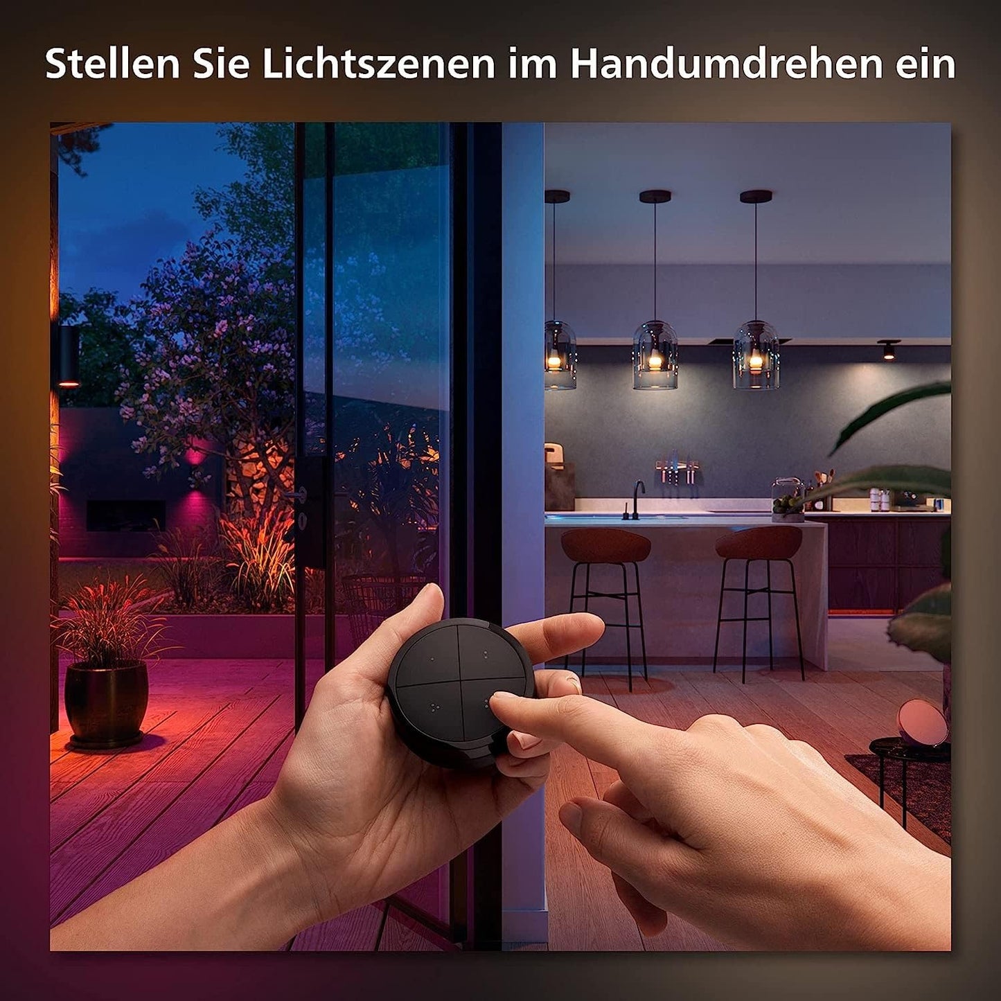 Philips Hue Dimmschalter für Hue Lichtsysteme, Smarter Dimmer zur Steuerung von Leuchten und Lichtszenen