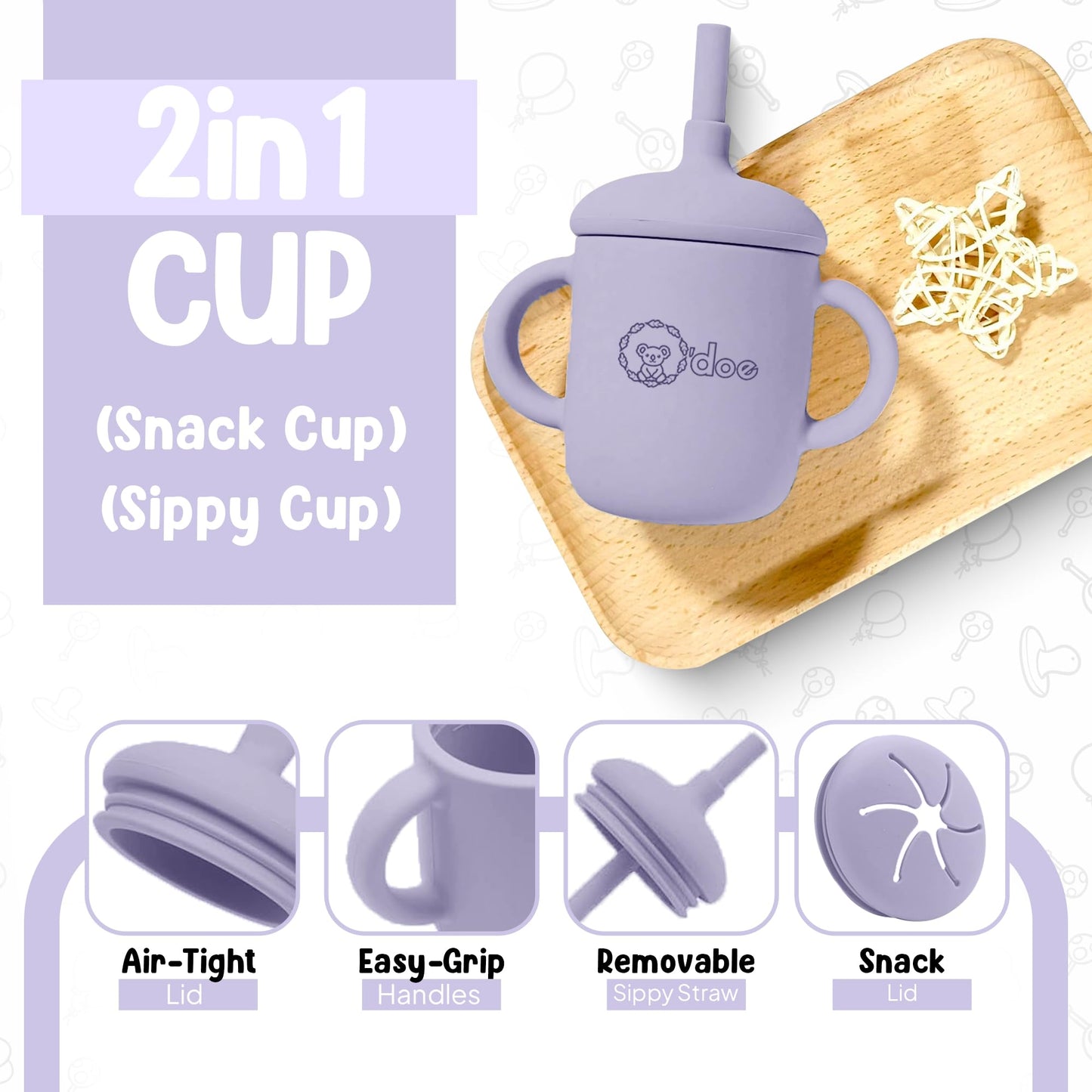 Baby Geschirr Set 11 Pieces Baby LED Weaning Accessories for Toddlers, Baby Feeding Set