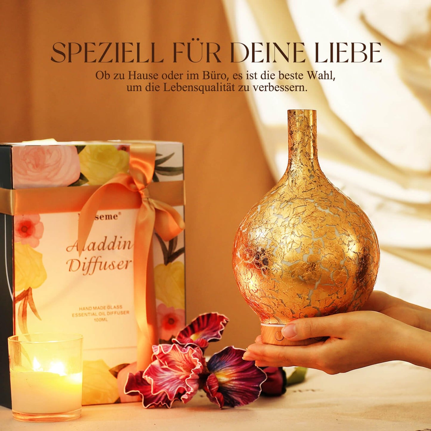 Aroma Diffuser Luftbefeuchter,150ml Luftbefeuchter Ultraschall Leise 7 farbwechselnde LEDs,Diffuser für Ätherische Öle Raumbefeuchter