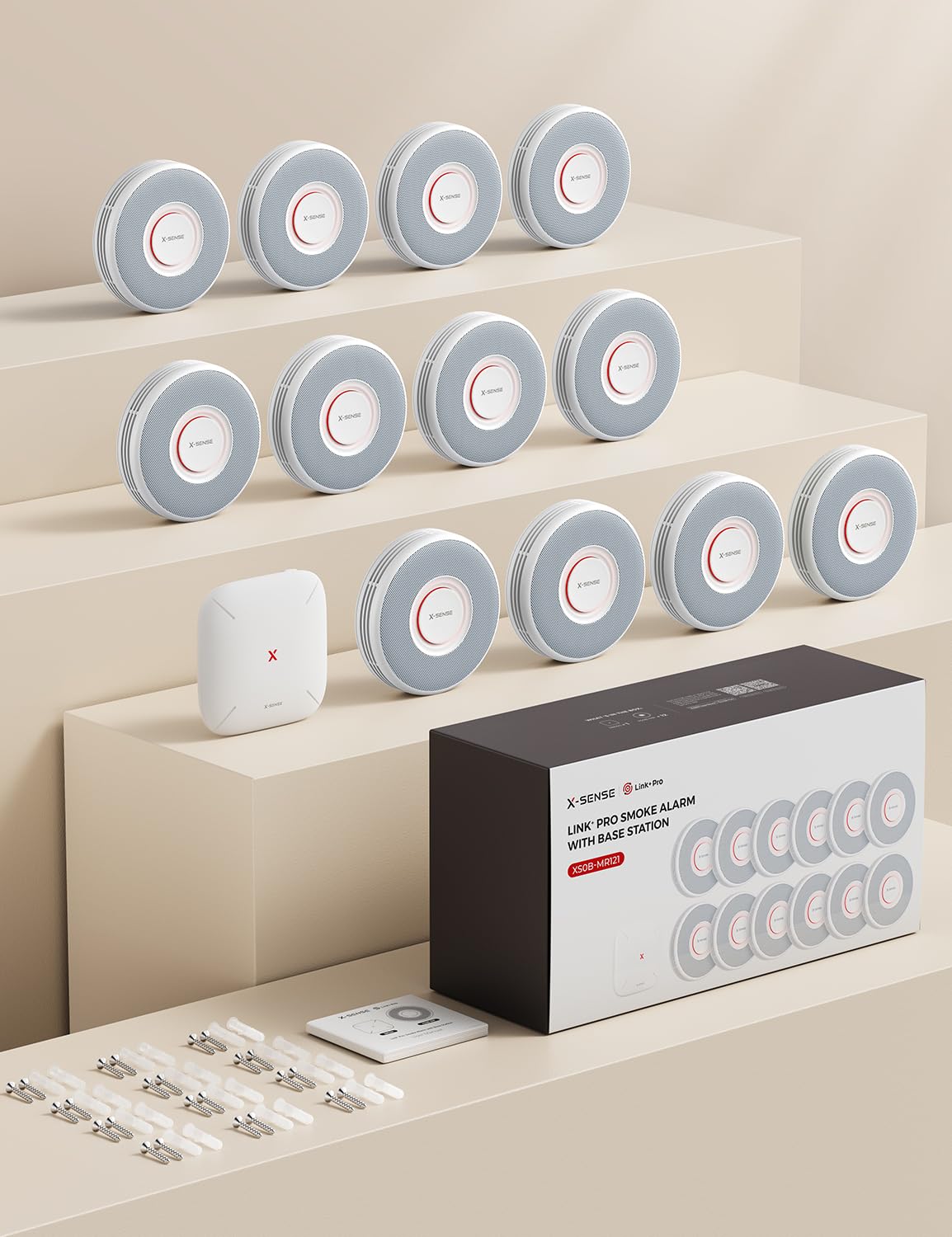 X-Sense Smarter Rauchmelder WLAN mit Sprachausgabe und 17 Standorten, Feuermelder, Rauchmelder , Brandmelder 6 Stück