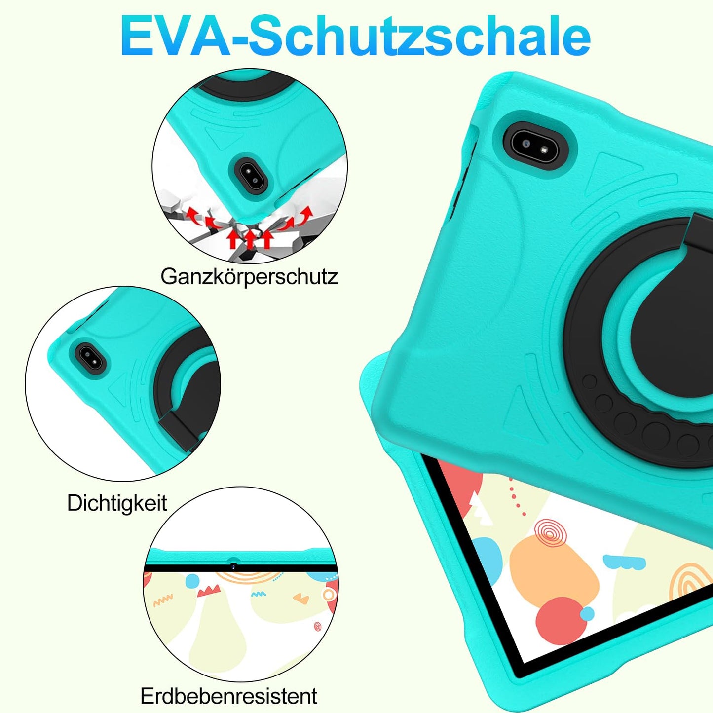 2025 Latest Tablet 10 Inch Android with 5G WiFi 6.20 GB RAM + 128 GB ROM (TF 1TB), Octa-Core, Widevine L1, Educational IWawa App, 6000 mAh, Bluetooth 5.0