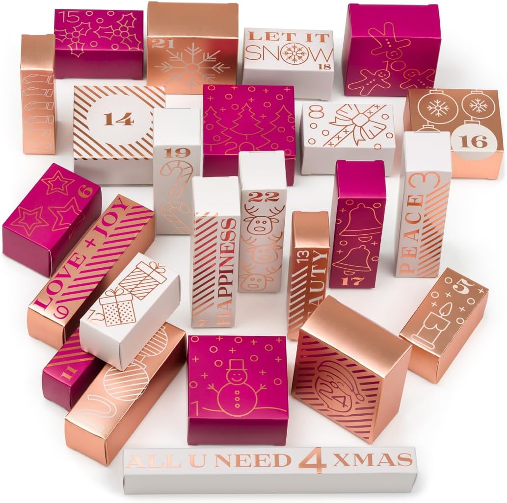 Beauty Adventskalender "All you Need" 2025 - 24 hochwertige und einzeln verpackte Makeup und Kosmetik, Geschenkset, Make-up Adventskalender
