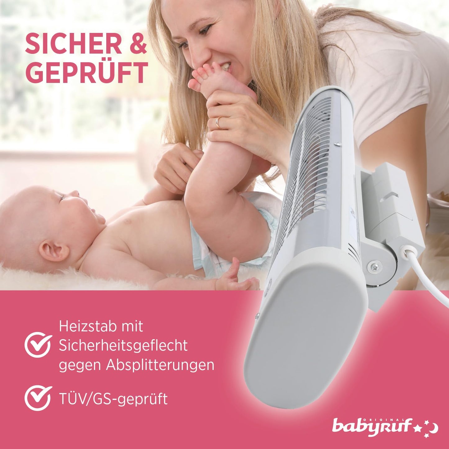 Baby Heater Heizstrahler 600 Watt Changing Table Heater Automatic