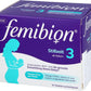Femibion 3 Stillzeit, Tägliches Nahrungsergänzung für die Laktation, Mit Cholin, DHA, Folsäure, Metafolin, 8-Wochen-Pack, 2 x 56 Stück