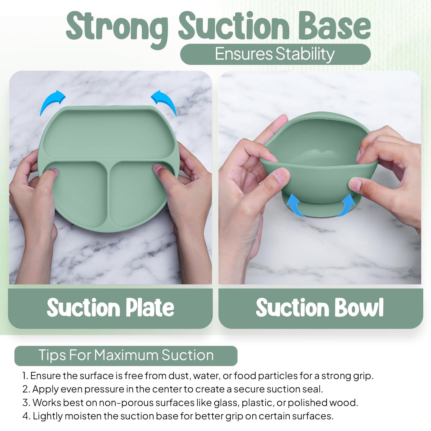 Baby Geschirr Set 11 Pieces Baby LED Weaning Accessories for Toddlers, Baby Feeding Set