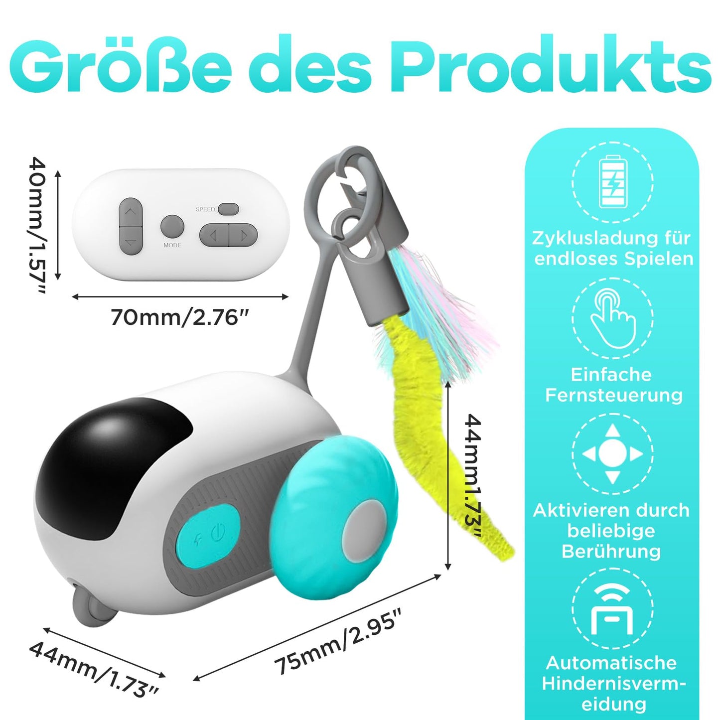 Cat Toy Intelligent Remote Controlled Electric Interactive