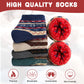 Airabc 5 Pairs of Women's Thermal Socks, Warm Winter Socks, Colourful Cosy and Breathable