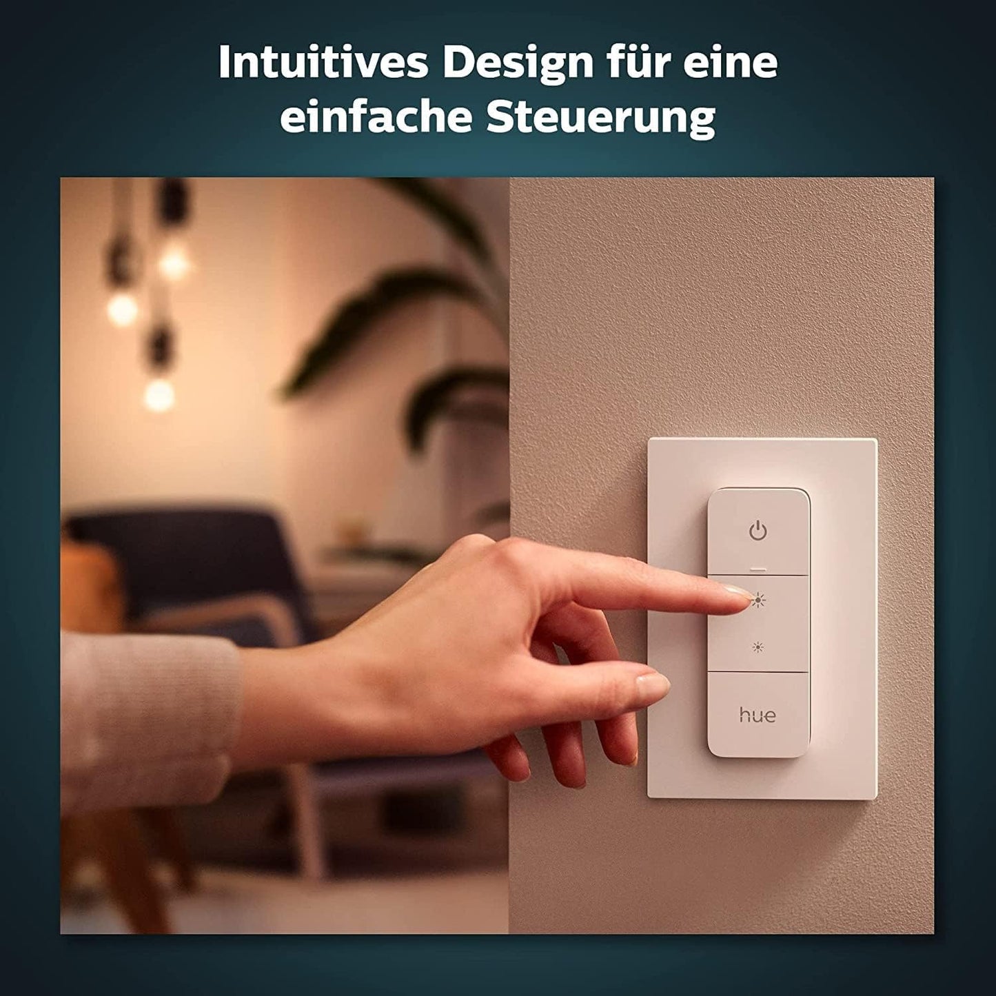 Philips Hue Dimmschalter für Hue Lichtsysteme, Smarter Dimmer zur Steuerung von Leuchten und Lichtszenen