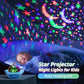 Sternenhimmel Projektor Kinder mit 15 Film, Nachtlicht Baby,Bluetooth,LED Projektor Sternenhimmel Nachttischlampe Kinder