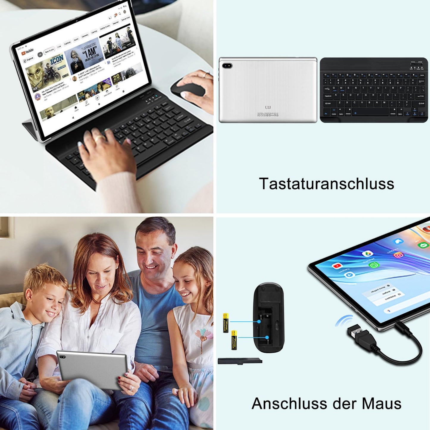 Tablet 11 Zoll Android mit, 24GB RAM 256GB ROM TF 1TB, Octa-Core, GMS, 5G WiFi 6, Bluetooth 5.0