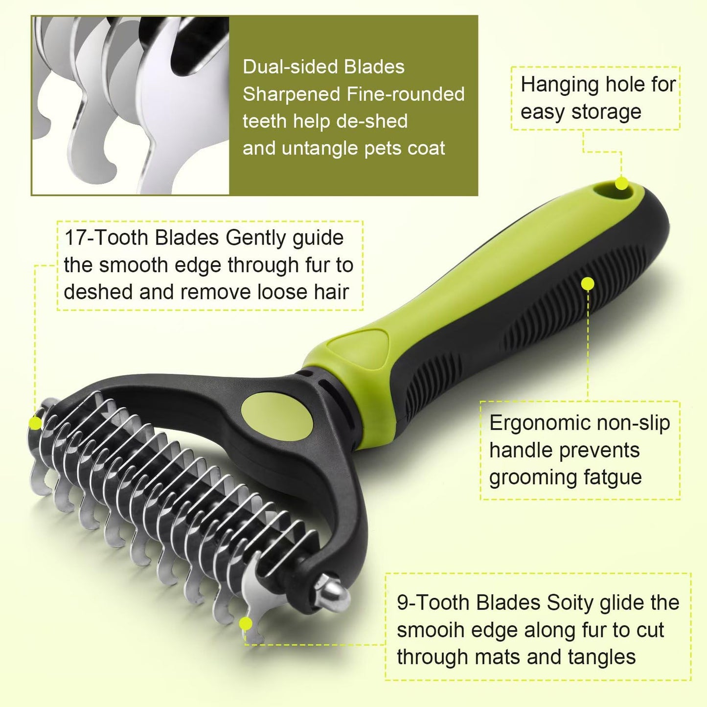 3 Stück Haustier Hundebürste Katzenbürste Hundebürste Doppelseitige