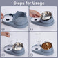 Cat Feeding Station with Automatic Water Bottle, 2-in-1 Raised Bowl Made of Stainless Steel