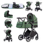 3-in-1 Pram Set with Seat, Baby Bed is Foldable, Adjustable Reclining Position,up to 15 kg, 0-3 Years