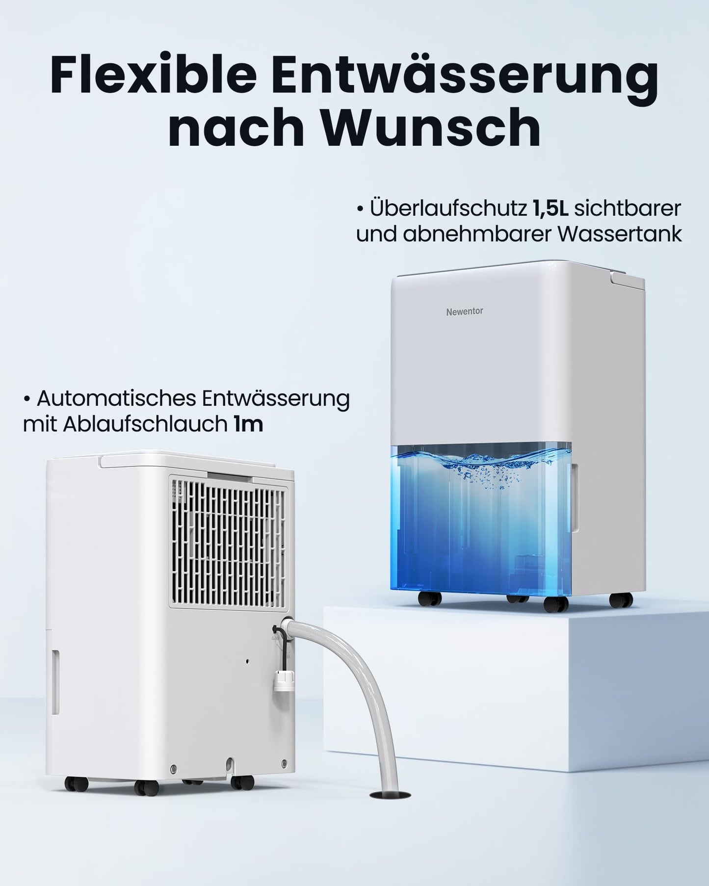 Luftentfeuchter 12L Dehumidifier Electric Cellar 35 dB, Room Dehumidifier