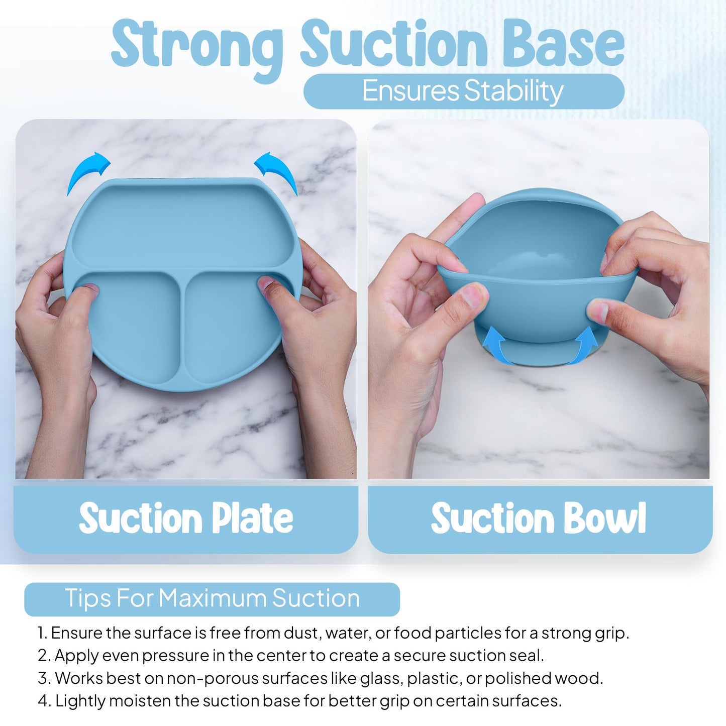 Baby Geschirr Set 11 Pieces Baby LED Weaning Accessories for Toddlers, Baby Feeding Set