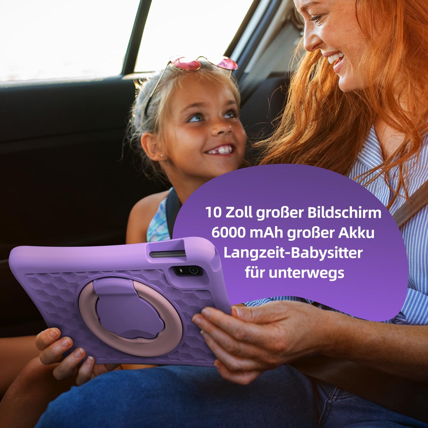 Kinder Children's Tablet 10 Inch with Android 14 Octa Core, 4GB RAM + 64GB ROM (1TB TF) with Child Lock App, 6000mAh, Wi-Fi