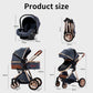 3-in-1 Pram Set with Seat, Baby Bed is Foldable, Adjustable Reclining Position,up to 15 kg, 0-3 Years