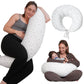 Nursing Pillow, Versatile Plus Size Positioning Pillow, Pregnancy Pillow for Baby and Adults, Side Sleeper Pillow with Washable
