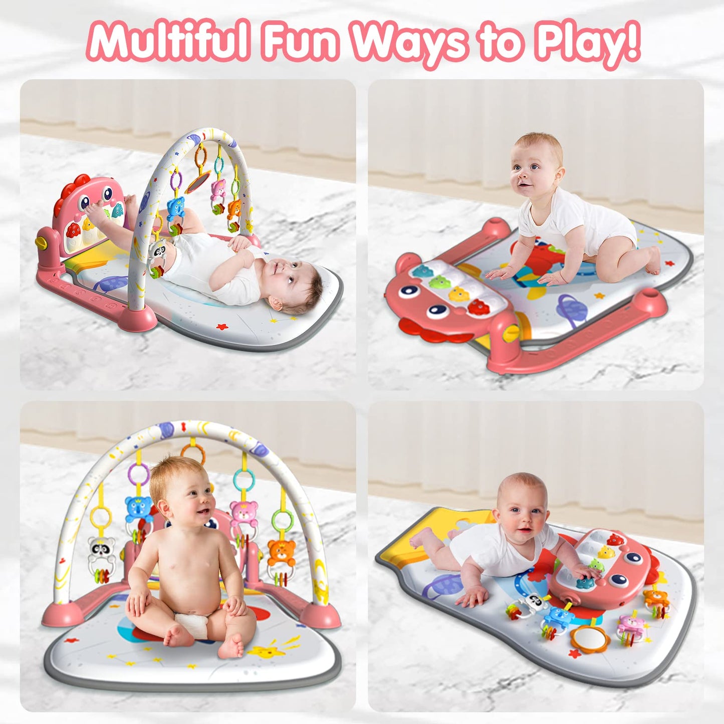 Eners Baby Spielbogen Baby Spieldecke mit Musik & Lichtern