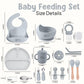 Baby Geschirr Set 11 Pieces Baby LED Weaning Accessories for Toddlers, Baby Feeding Set