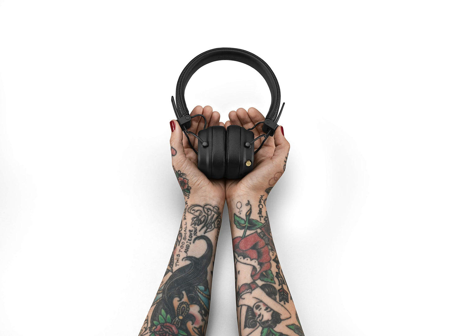 Marshall Major V Bluetooth Headphones, 100 Hours Playtime - Black