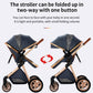 3-in-1 Pram Set with Seat, Baby Bed is Foldable, Adjustable Reclining Position,up to 15 kg, 0-3 Years