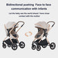 Shineey 3-in-1 Pushchair, Buggy, Foldable Pushchair Set, Combination Pushchair 3-in-1 with Large Comfortable Baby Carrycot Frame, Aluminium Alloy
