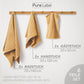 Pure Label 6-Piece Hand Towel Set with Hanging Loops Made of 100% Cotton, Absorbent and Soft, 2 x Bath Towels (70 x 140 cm), 2 x Hand Towels (50 x 100 cm), 2 x Guest Towels (30 x 50 cm),