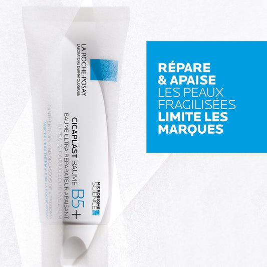 La Roche Posay Repairing Cream for Body, Face and Lips, for Sensitive Skin, with Dexpanthenol and Tribioma, Reduces Tension and Redness, Cicaplast Baume B5+, 100 ml