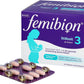 Femibion 3 Stillzeit, Tägliches Nahrungsergänzung für die Laktation, Mit Cholin, DHA, Folsäure, Metafolin, 8-Wochen-Pack, 2 x 56 Stück