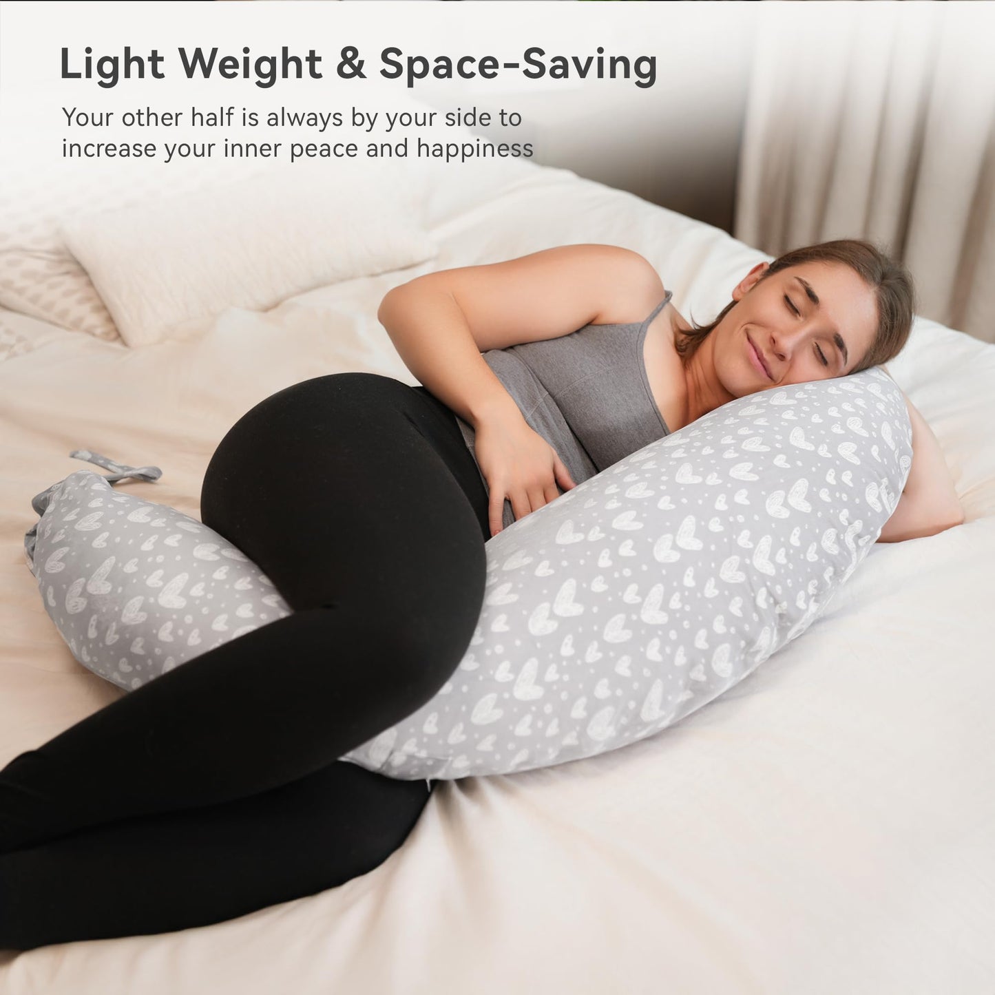 Nursing Pillow, Versatile Plus Size Positioning Pillow, Pregnancy Pillow for Baby and Adults, Side Sleeper Pillow with Washable