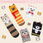 Chalier Cozy 5 Paar Damen Socken Hunde Katzen Motiven, Baumwolle