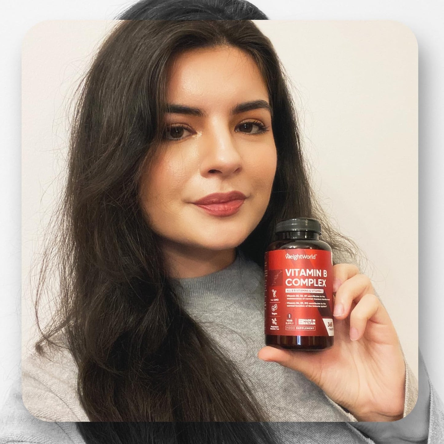 Vitamin B Complex - With Vitamin C - 365 Tablets - All 8 B Vitamins (B1, B2, B3, B5, B6, B7, B9, B12) - 1 Year Supply - Nervous System, Metabolism, Mental Function - Niacin, Biotin, Folic Acid