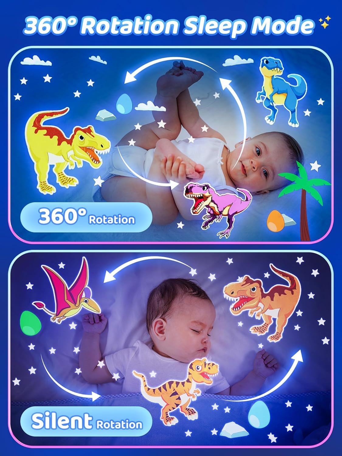 Sternenhimmel Projektor Kinder mit 15 Film, Nachtlicht Baby,Bluetooth,LED Projektor Sternenhimmel Nachttischlampe Kinder