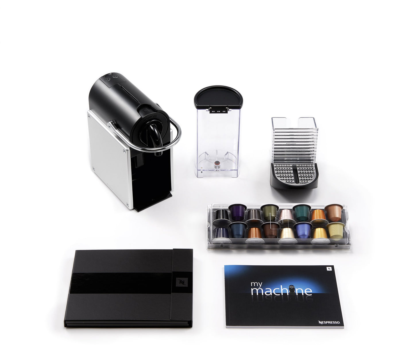 Nespresso De'Longhi Coffee Capsule Machine, Two Direct Dial Buttons, Eco Mode, Compact Design, 19 Bar Pressure System