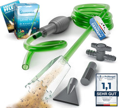 Aquarium Water Change - Aquarium Cleaning Set & Aquarium Suction for Gravel & Sand with Hose Valve -