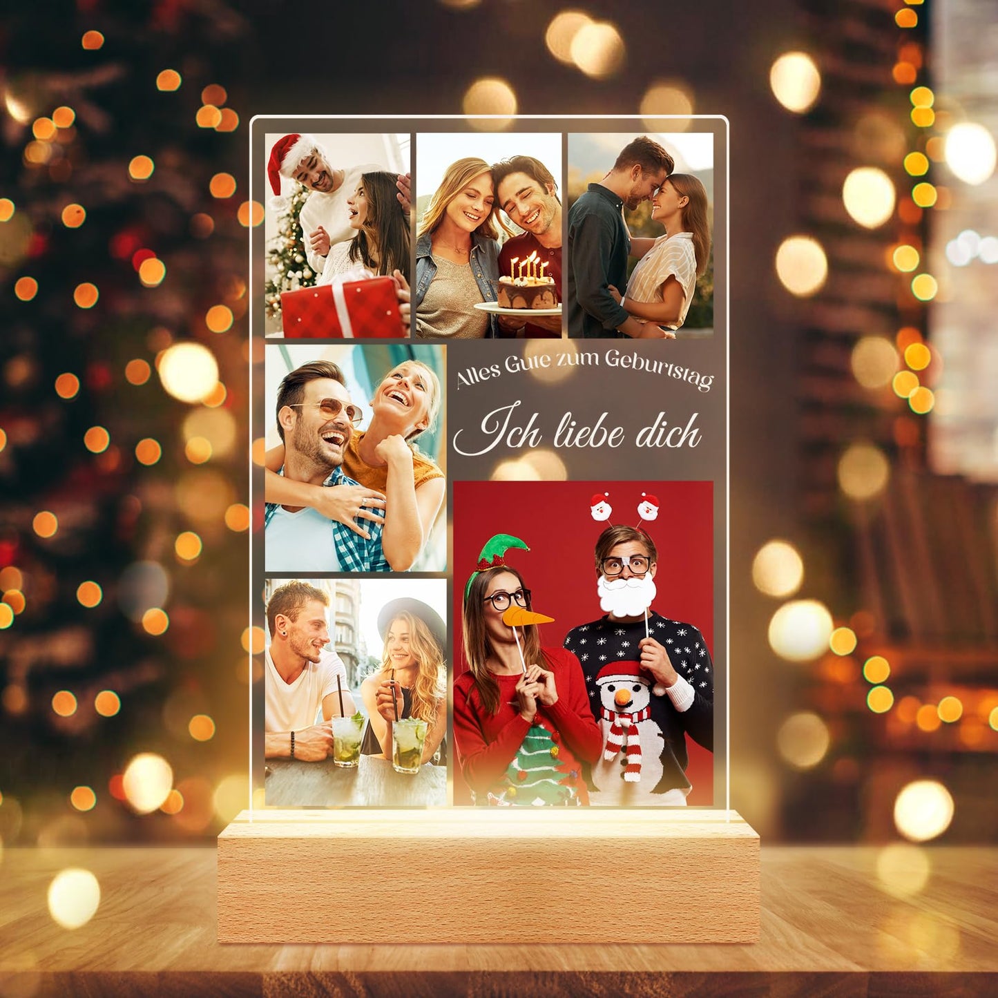 Personalised Christmas Gifts for Women & Men, Personalised Picture Frame with Photo, Photo Gifts Personalised for Him Her, Personalised Gifts