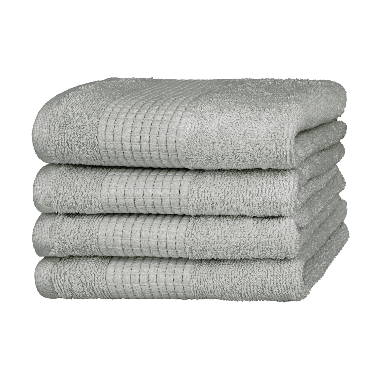 Merana Rome Handtuch Set | saugstark, weich und fusselfrei | Frottier Luxus Qualität | 100% Baumwolle | Oeko-TEX | 4 x Gästetücher (30x50cm))