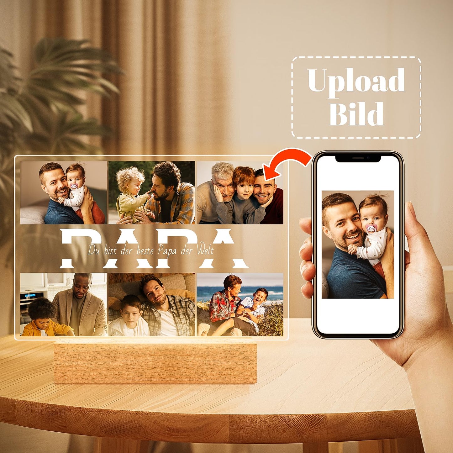 Personalised Christmas Gifts for Women & Men, Personalised Picture Frame with Photo, Photo Gifts Personalised for Him Her, Personalised Gifts