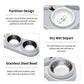 3 in 1 Katzennapf, Katzenfutter und Wassernapf Set mit Wasserspender und Edelstahlnäpfen