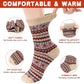 Airabc 5 Pairs of Women's Thermal Socks, Warm Winter Socks, Colourful Cosy and Breathable