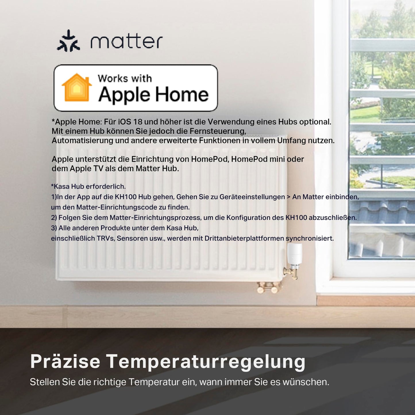 Smart Radiator Thermostat, Accessory Product, Energy Saving, Schedule, Control on the Go via App