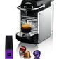 Nespresso De'Longhi Coffee Capsule Machine, Two Direct Dial Buttons, Eco Mode, Compact Design, 19 Bar Pressure System