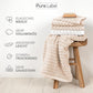 Pure Label 6-Piece Hand Towel Set with Hanging Loops Made of 100% Cotton, Absorbent and Soft, 2 x Bath Towels (70 x 140 cm), 2 x Hand Towels (50 x 100 cm), 2 x Guest Towels (30 x 50 cm),