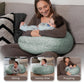 Nursing Pillow, Versatile Plus Size Positioning Pillow, Pregnancy Pillow for Baby and Adults, Side Sleeper Pillow with Washable